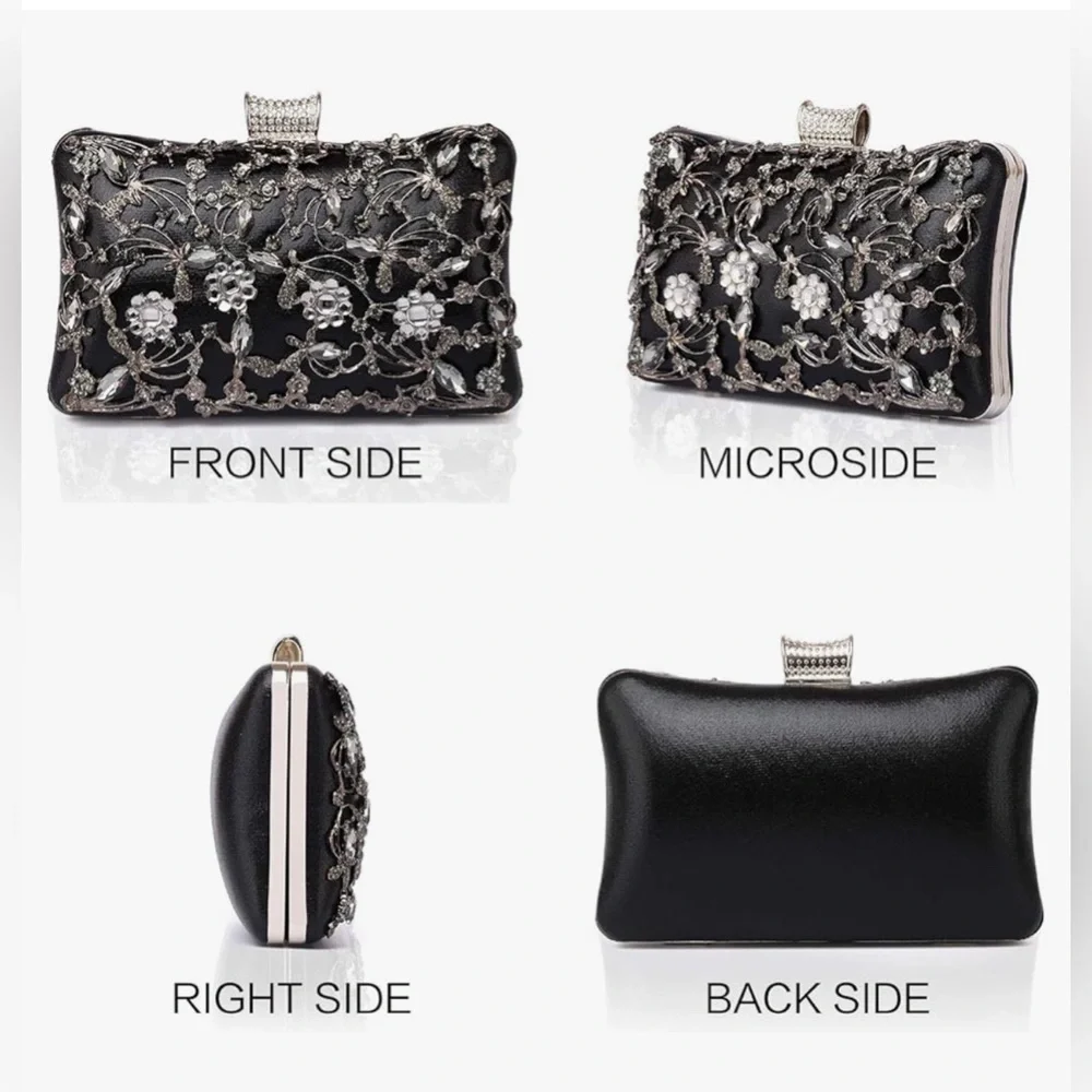 Vintage Look Crystal Clutch - Picture 5 of 6